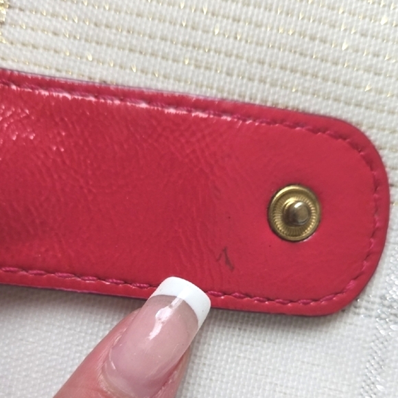 Coach Heritage Khaki Pink Stripe Wallet - Picture 12 of 16